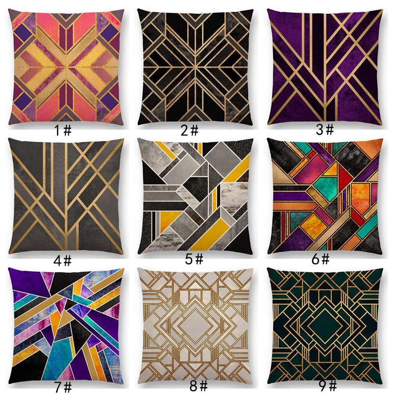 

Geo Emerald Blue Sky Black Night Yellow Lines Geometric Texture Stripes Prints Car Cushion Cover Sofa Throw Pillow Case Cushion/Decorative