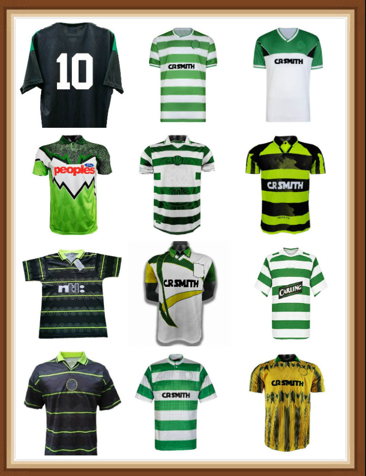 

1982 1984 1986 1989 Celtic Retro Soccer Jerseys 1991 1992 1998 1999 football shirts LARSSON Classic Vintage Sutton 1995 1997 Long Sleeve 10, Customize