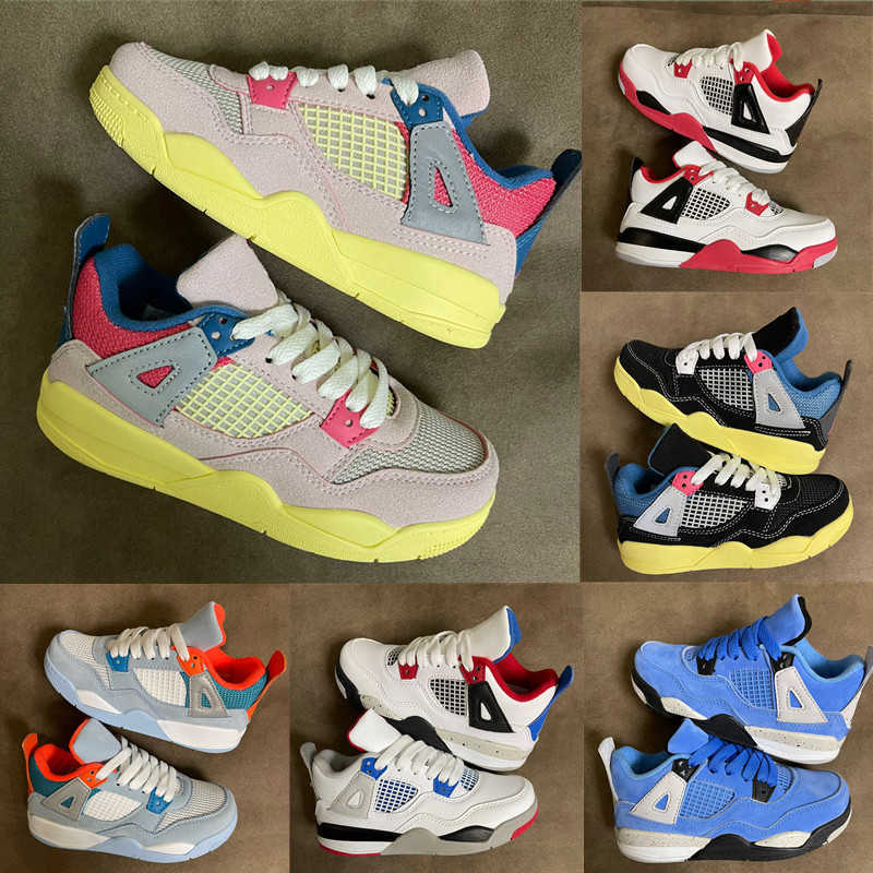 

Guava Infant Toddlers Ice 4S Kids IV Basketball Shoes University Blue OG Fire Red White Oreo Off Noir Pure Money Bred Motorsports Pale, Color 1