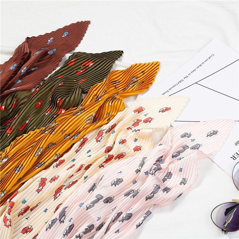

Scarves 2021 Fashion Summer Silk Square Scarf Women Fold Satin Neck Hair Tie Band Beach Hijab Head Female Foulard, Blue;gray