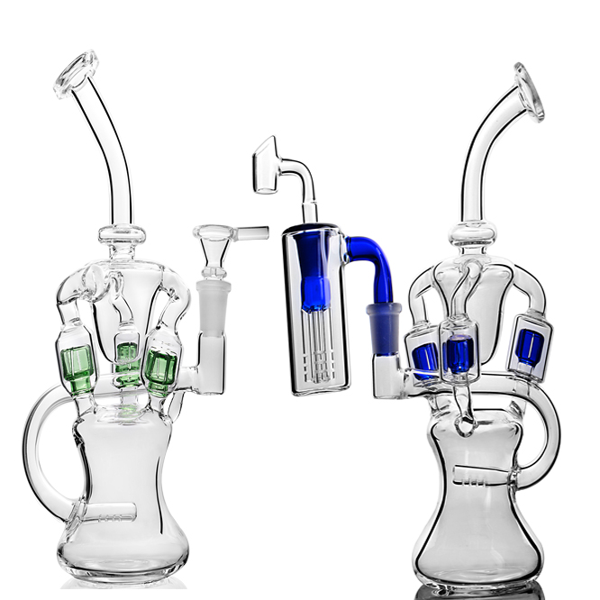 

Recycler Water Pipe hookahs glass bongs inling perc 9.4" tall oil dabber rigs rig