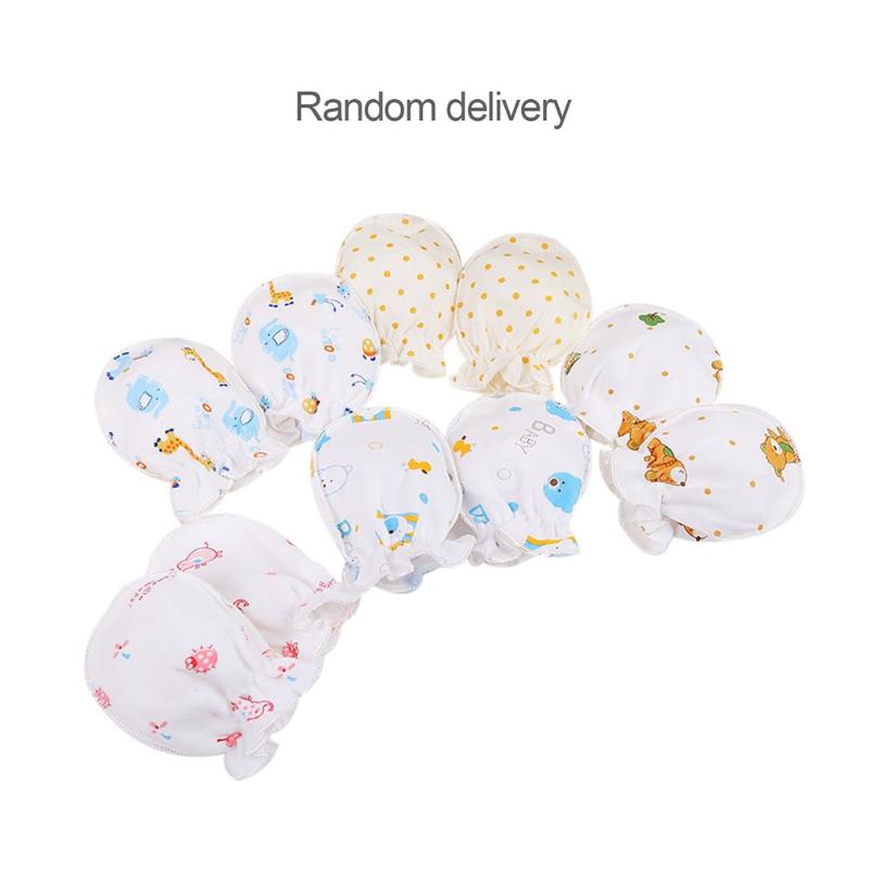 

Children's Mittens Winter Full Cotton Born Baby Boys Girls Anti Grasping Gloves Breathable Keep Warm Infant Face Protect 0-3 Months, White