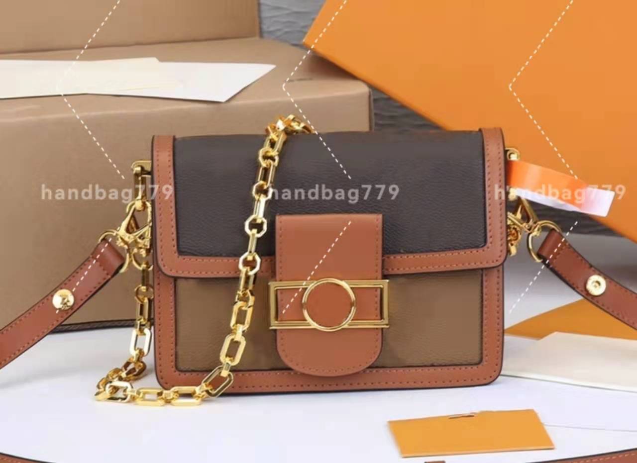 

Fashion Top Designer Bags Mini Leather Shoulder Bag Design Women Classic totes Brown cowhide Contrast color Crossbody Handbag Purse High quality
