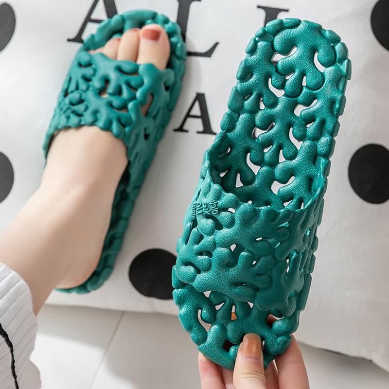 

Women Indoor Floor Flat Shoes Summer Non-slip Flip Flops Bath Home Slippers Female Men Slipper Comfortable Zapatillas, Black