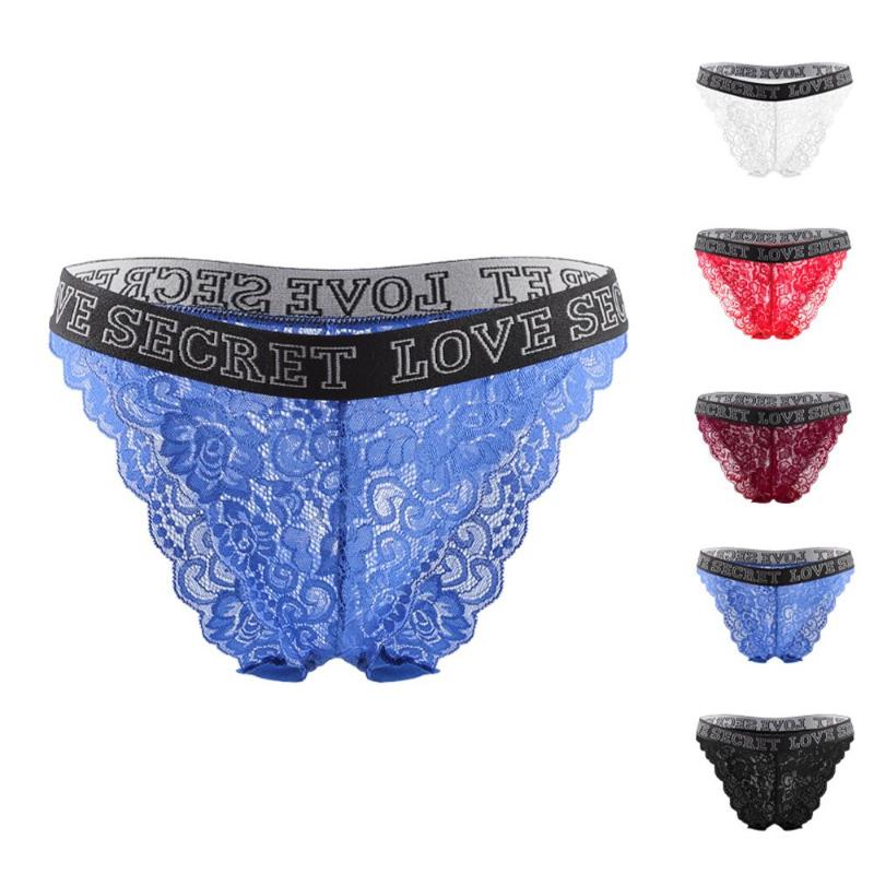 

Women's Panties Lace Pattern Fashion Design G-String Girls Women Lingerie T-Shaped Mid-Waist Thong Korean Style Underwear, Black;pink