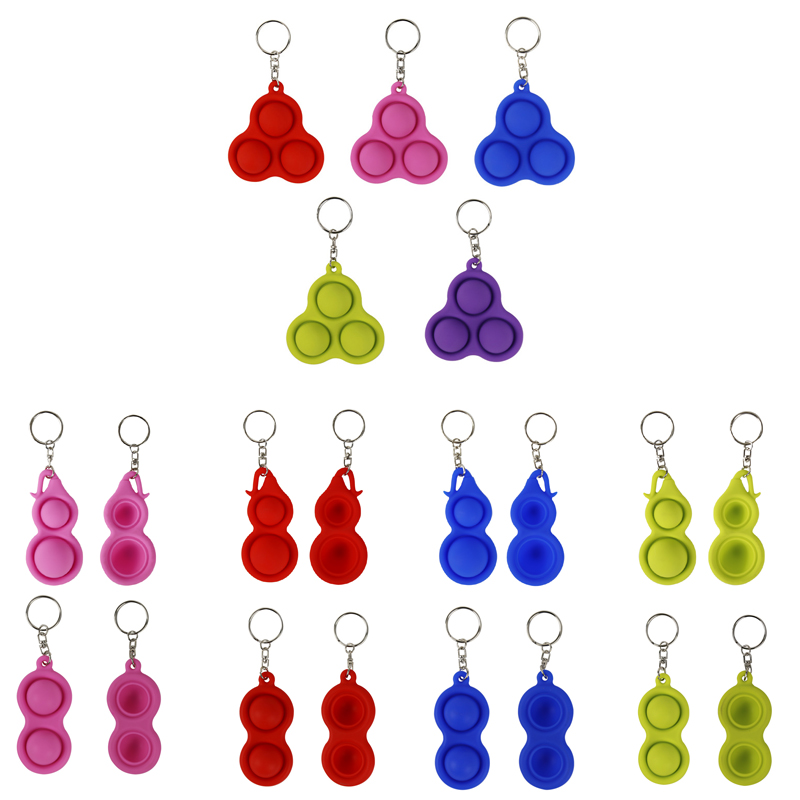 

Party Favor Key Ring Fidget Simple Dimple Toy Triangle Chain Pendant Multicolor Pressure Relief Car Keychain Ornaments Gift Chains