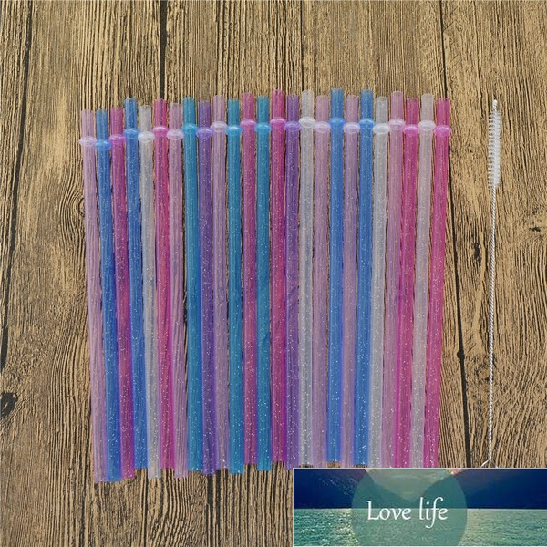 

25pcs/set Reusable Distored Color Beverage Hard Plastic Stripe Drinking Straws