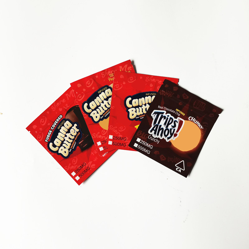 

TRIPS AHOY Canna butter empty Edible Packaging mylar bag 250mg 500mg gummy packs zipper top