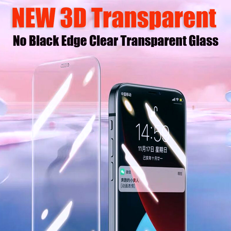

3D Transparent Full Cover Tempered Glass screen protector for iphoen 13 12 11 pro max xr xs 6 7 8 Samsung A02S A10 A10S A12 A42 A32 A52 A22 new no black edge film