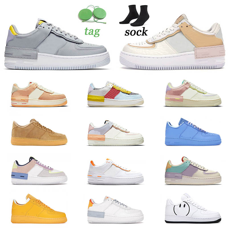 

Wheat Air Force Shadow Running Shoes Photon Dust First Use Coconut Milk JDI White Glacier Blue Pale Ivory Black Light Arctic Womens Mens Sneakers Trainers Size 36-45, D4 shadow spruce aura 36-40