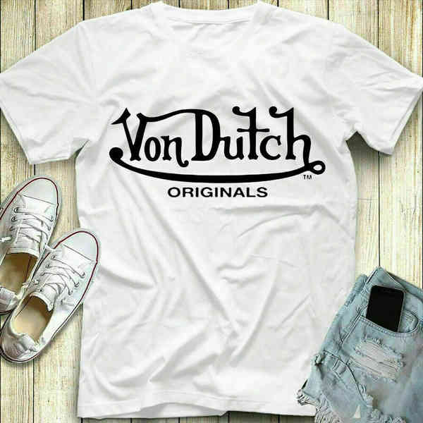 

Von Dutch Originals Camo T-shirt Funny Vintage Gift for Men Women, White
