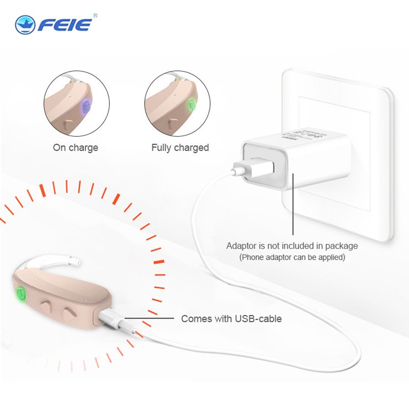 

T-201A Rechargeable Hearing Aid Mini Device Ear Amplifier Digital Hearing Aids BTE Elderly Ear Care Hearing Amplifier DeafScouts