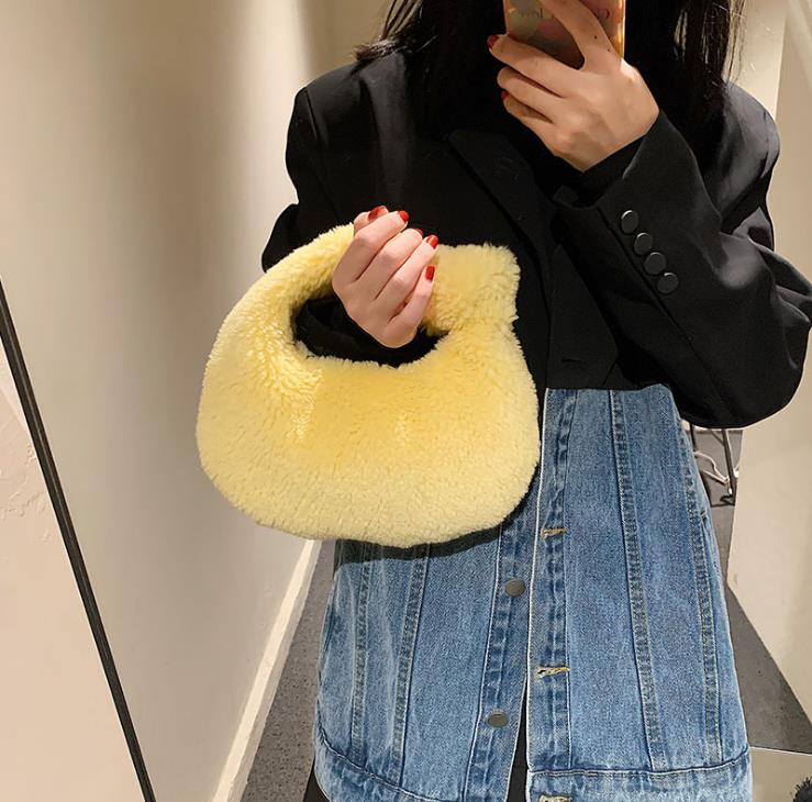 

Autumn/Winter Plush Women's Bag Handbag Fashion Clutch, White
