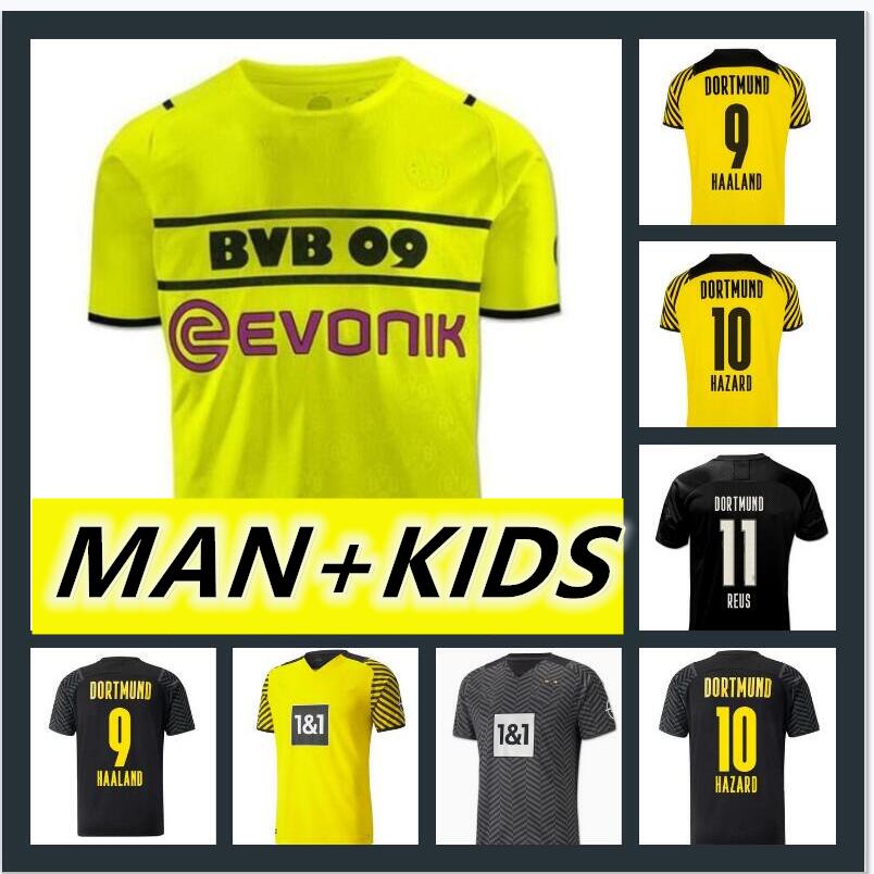 

Dortmund 21 22 BVB soccer jerseys 110th Anniversary HAALAND REUS Malen Borussia 2021 2022 home away fourth HUMMELS HAZARD BELLINGHAM WITSEL football shirt+ kids kit, Kids size