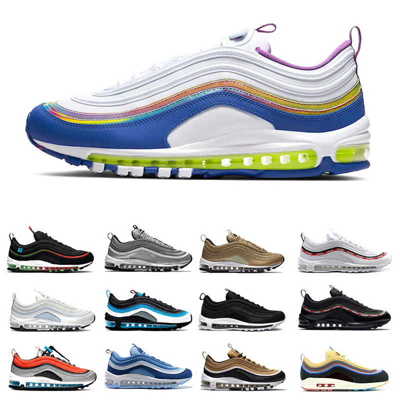 

2022 men women running shoes 97 Bright Citron Mint Green Red Leopard Ghost Easter University Red Sliver Bullet South Beach mens trainers outdoor sports sneakers, Pay for box