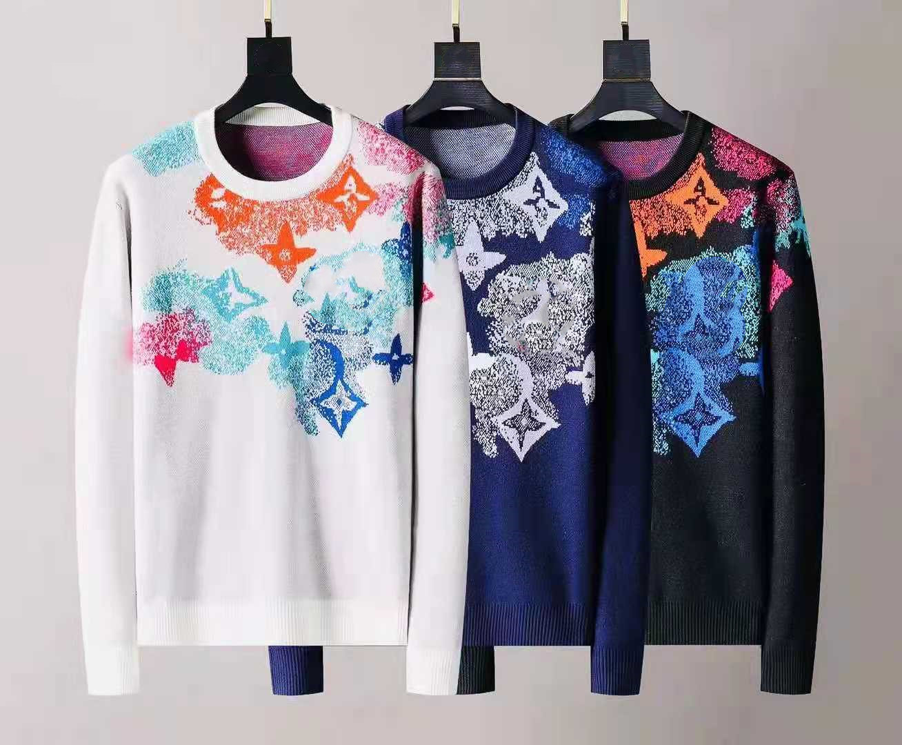 

2021 Fashion autumn winter designer Men sweater High Quality Long Sleeve Hoodie Hip Hop Sweatshirts Women Casual Clothes M-3XL#50, Blue
