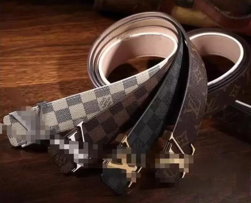 

20 Styles Fashion buckle genuine leather belt Width 3.8cm Highly Quality with Box designer women mens belts edtjerzhz, Black;brown