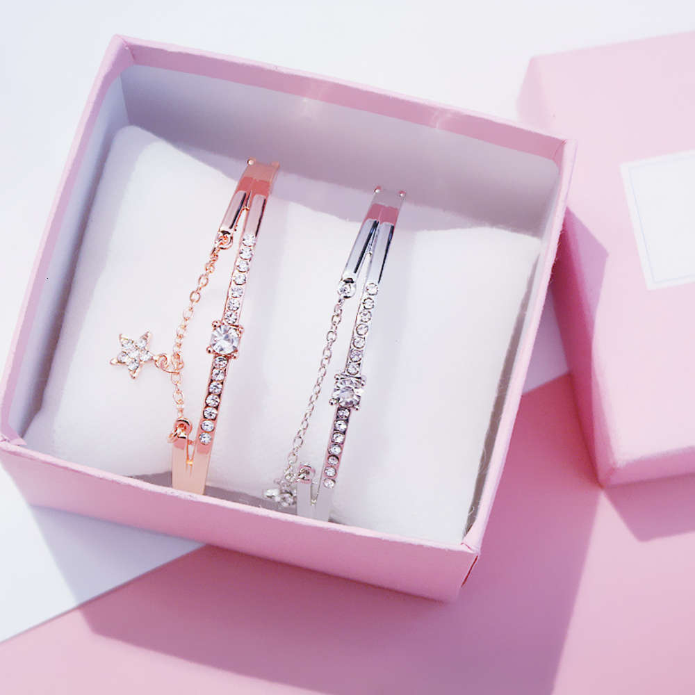 

Hand catenary Korean student Bracelet simple and versatile star fresh girl love girlfriends bracelet Jewelry Gift, Golden;silver