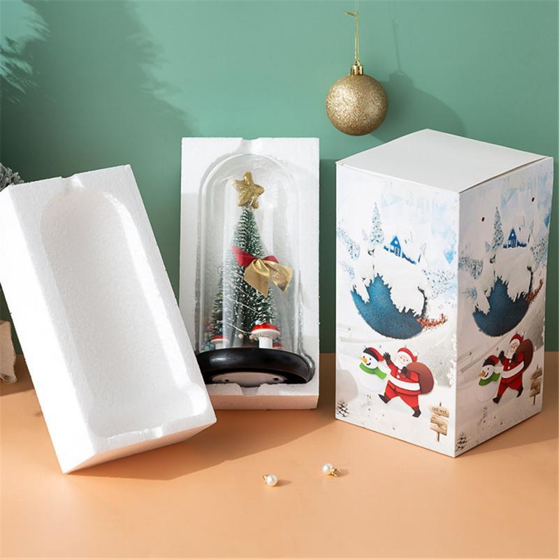 

Christmas Decorations Luminous Glass Cover Night Light Creative Gift Tree Decoration Party Holiday Ornament