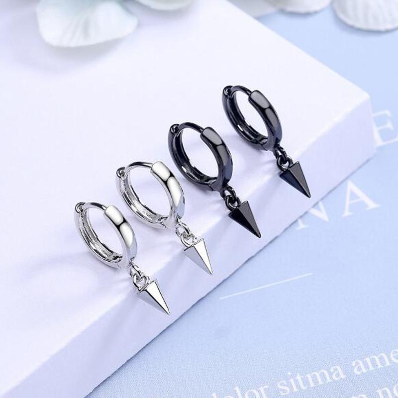 

Dangle & Chandelier Punk Lmikni Korea Geometric Silver Plated Black Color Earrings For Women Men Jewelry Brinc