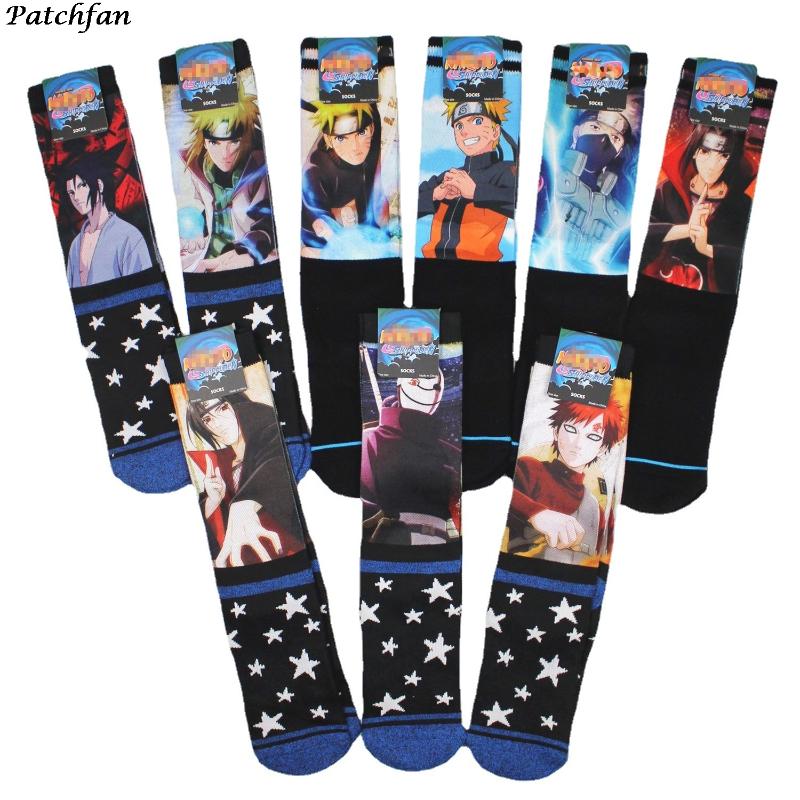 

AD383 Patchfan Anime Pattern Socks Women Men Fashion 3D Printed Cotton Socks Cartoon Novelty