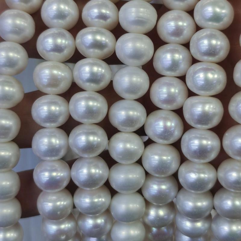 

Chains Artificial Farming Real Pearl Necklace 12-13mm Near Round Women Jewelry Set Necklaces