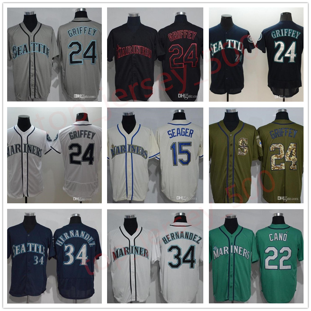 

Seattle Mens jersey 24 Ken Griffey Jr 51 Ichiro Suzuki 22 Robinson Cano 150th men Jerseys, As shown in illustration