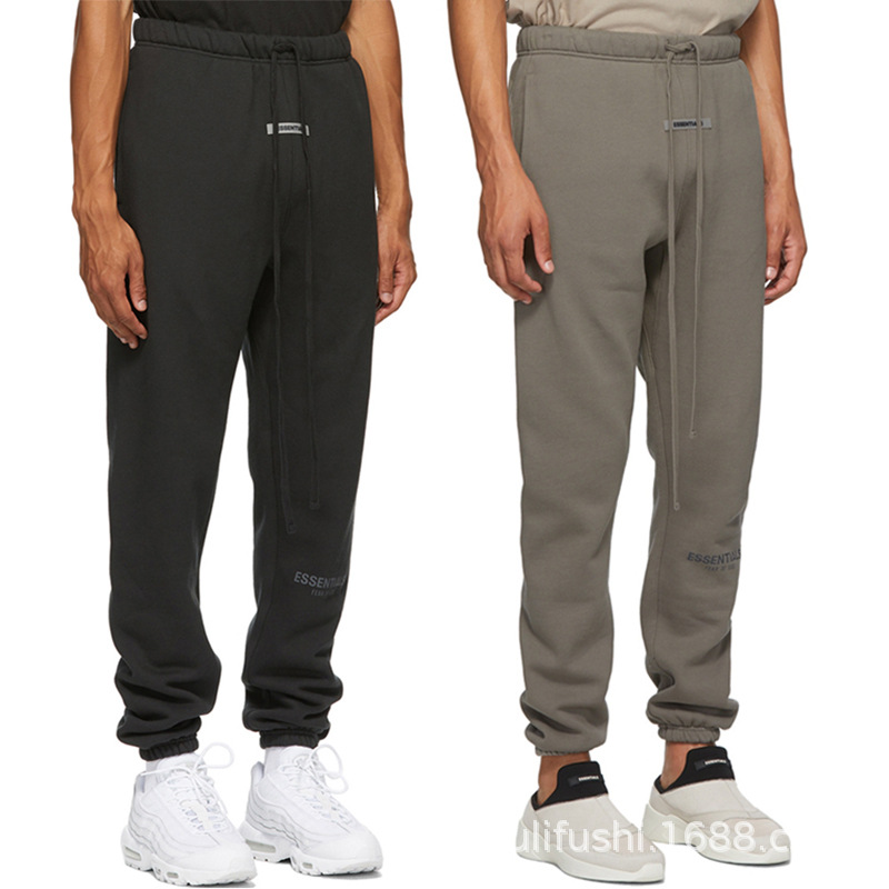 FOG Mens and Womens Pants High Street double-line ESSENTIALS autumn winter cotton trousers Casual Hip Hop Streetwear Asian Size