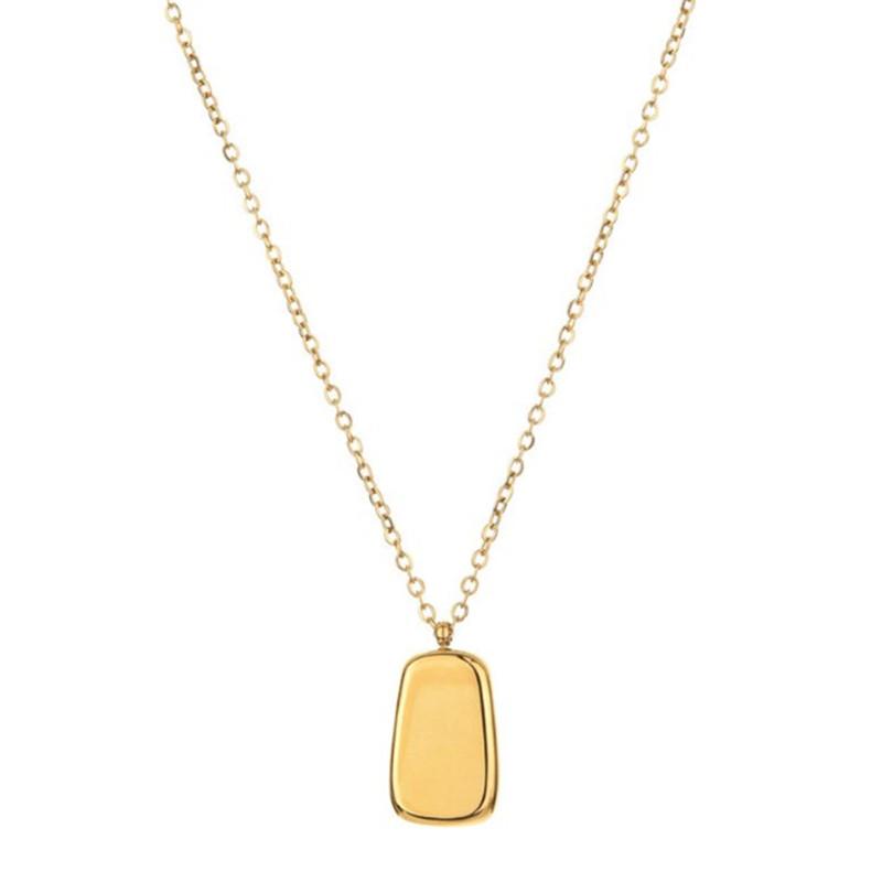 

Pendant Necklaces 2022 Fashion Men And Women Irregular Quadrilateral Necklace Temperament Party Stainless Steel Jewerly