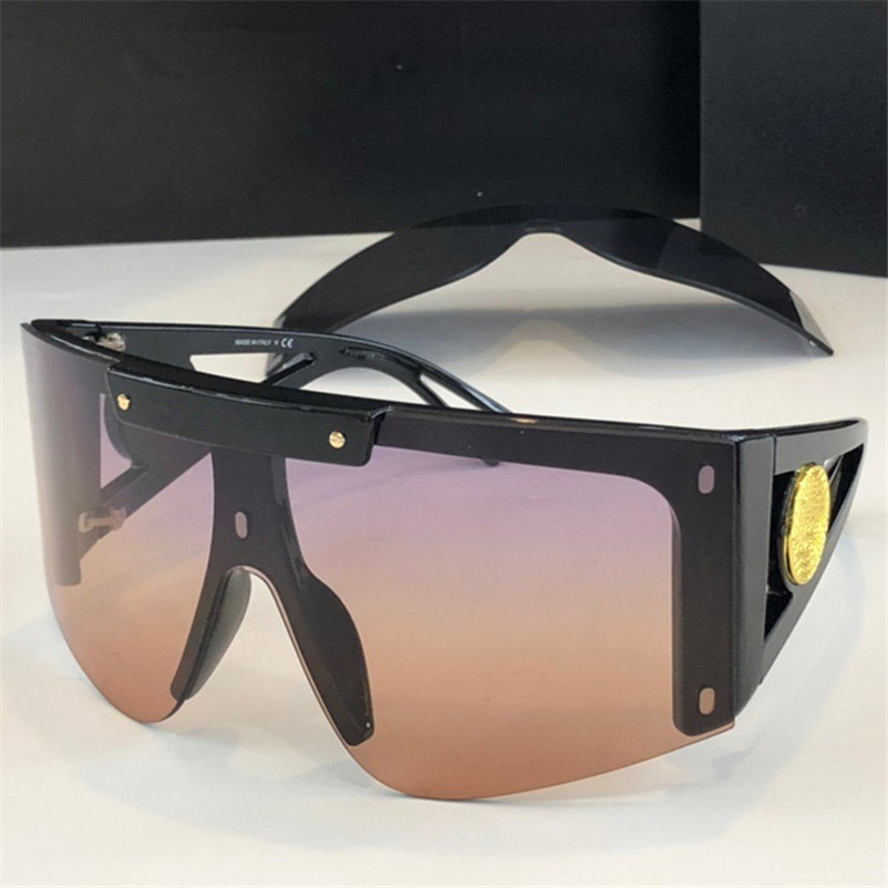 

4393 Fashion Eyeglasse Summer style Gradient lens Sunglasses UV 400 Protection for men and Women Vintage Rectangle big Frame Top Quality Com, White;black