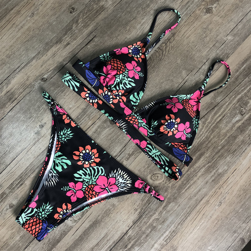 Sexy Bikini 2022 Print New Split Three Point Swimsuit for Women-image-671640691
