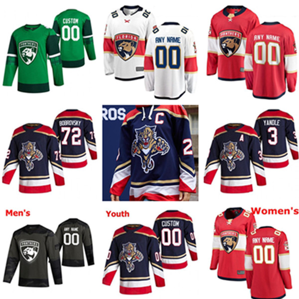 

Florida Panthers 2021 Reverse Retro Hockey Jerseys 72 Sergei Bobrovsky Aaron Ekblad Aleksander Barkov Jonathan Huberdeau Custom Stitched, Black;red