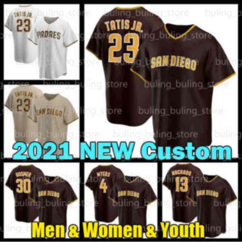 

23 Fernando Tatis Jr Baseball Jersey Padres Manny Machado TatÃ­s Tony Gwynn Wil Myers Eric Hosmer Men Women Kids Custom San Diego, Blue;black