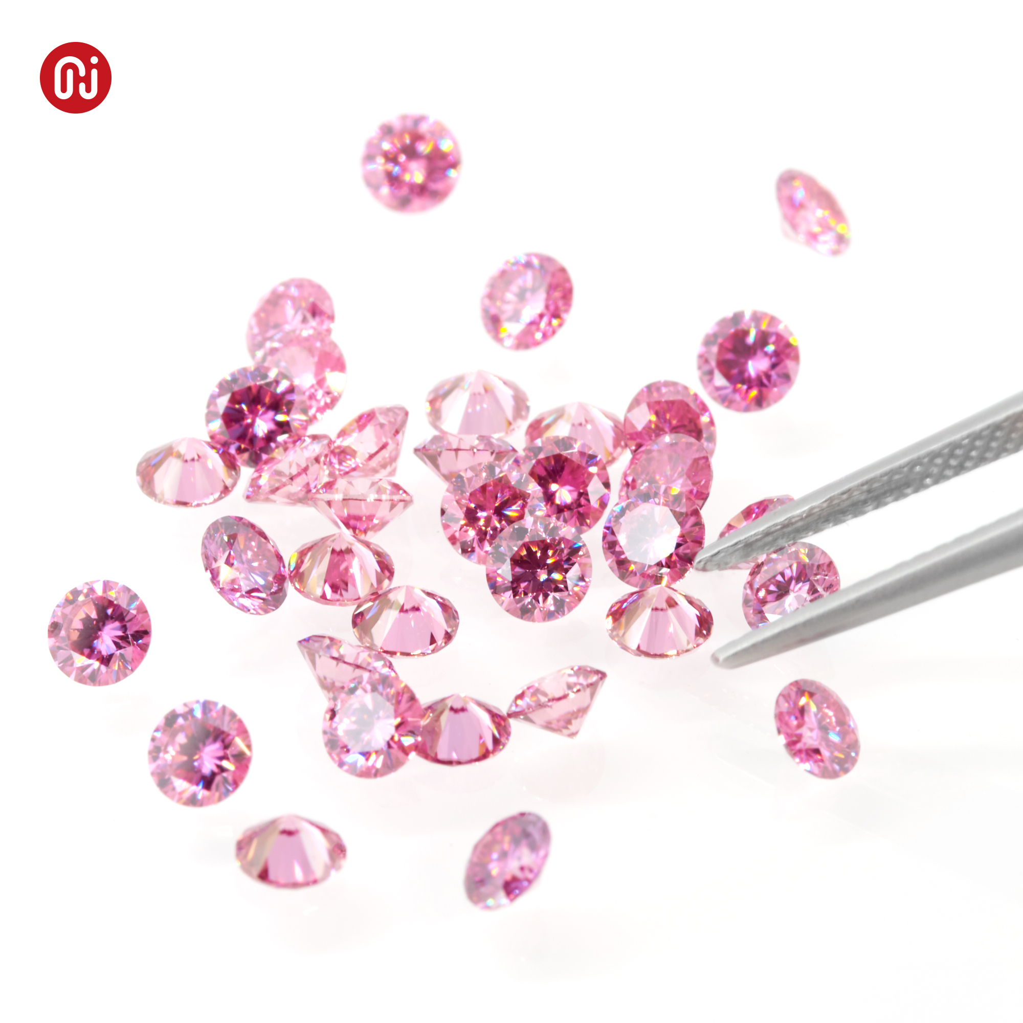 

GIGAJEWE Pink Color round cut VVS1 mini moissanite diamond 1ct for jewelry making