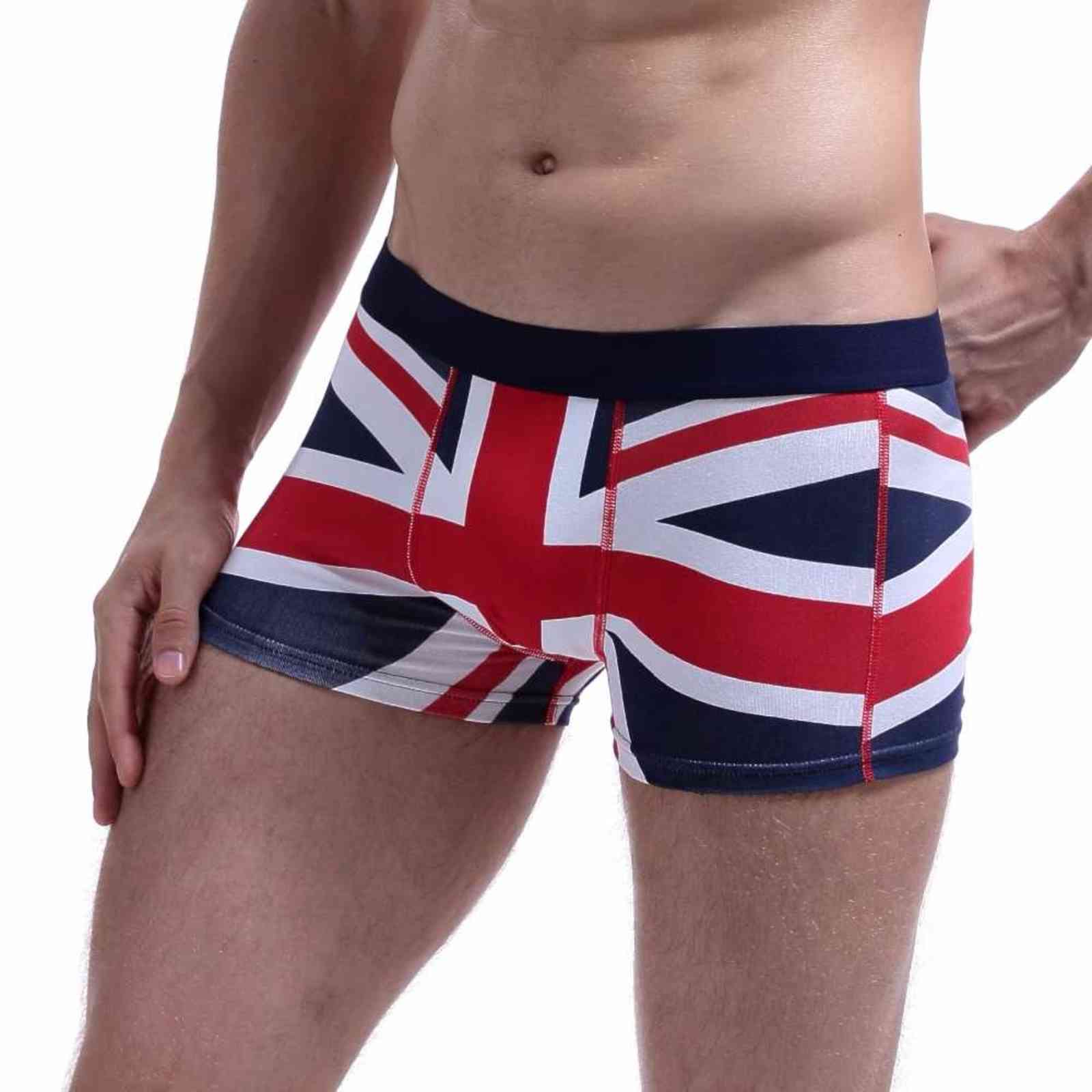 

Seobean Mens Uk Flag Cotton Underwear Boxers Man Intimates Boxer British Style Pajama Shorts Jockstrap Lingerie Homme