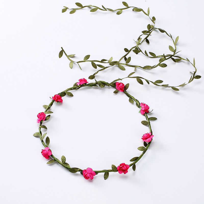 

7717 headdrs 9 ros bride garland with wrist flower travel seaside holiday po props, Golden;silver