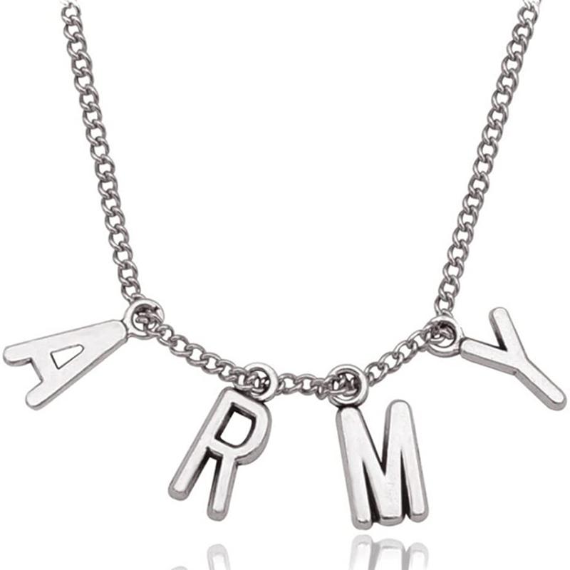 

Link, Chain Trendy Alphabet Bracelet Jewelry ARMY Letter Shape Charm Bracelets For Women Bangle Link Hand