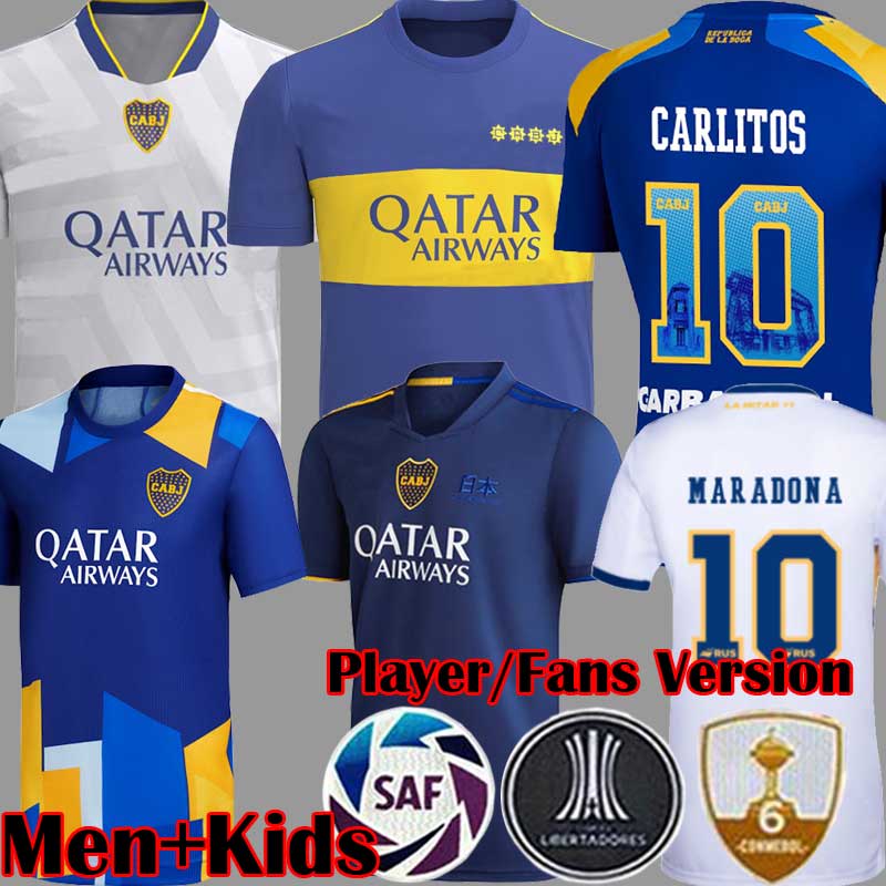 

Outstanding Boca Juniors 2021 Third soccer Jersey 115th anniversary forth 20 21 22 TEVEZ MARADONA MOURA REYNOSO DE ROSSI JRS Kids equipment sports football shirt kit, Kids home