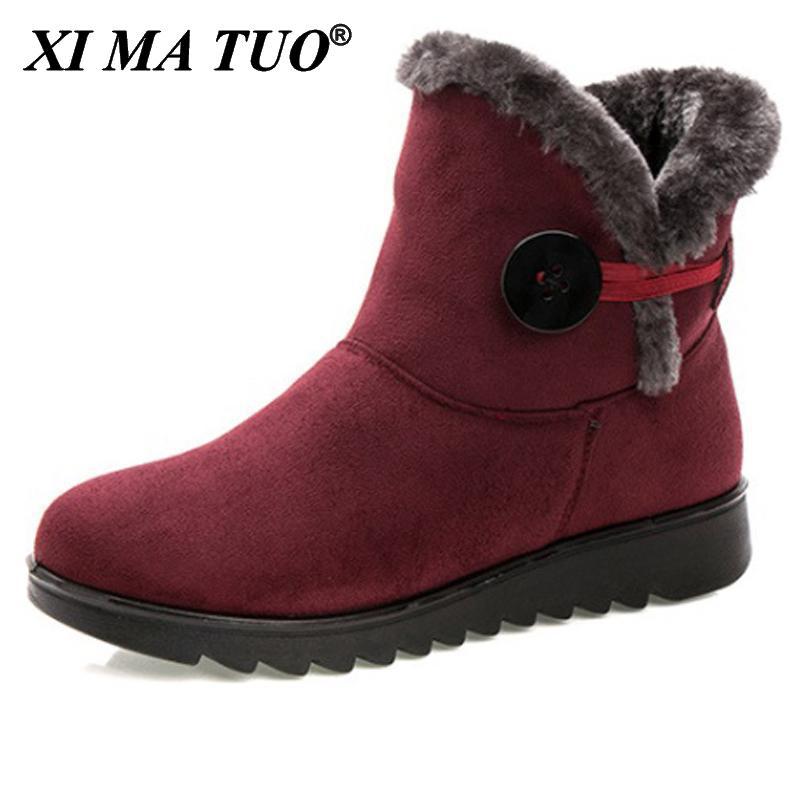 

Boots ClassicFashion Snow Warm Fur Women Ankle Winter For Shoes, Black