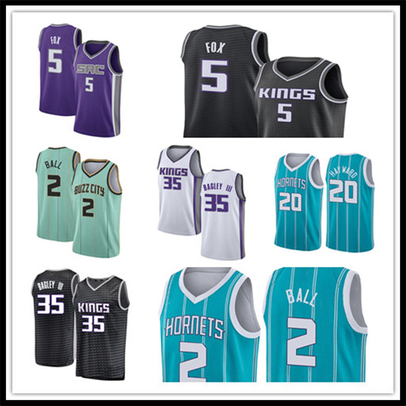 

CharlotteHornetsJersey LaMelo 2 Ball Gordon 20 Hayward Basketball Jerseys SacramentoKingsDeAaron 5 Fox Marvin 35 Bagley III 2021, Jersey