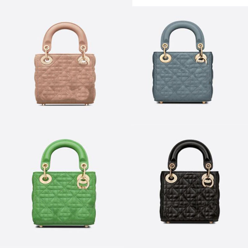 

Luxurys Micro Lady Bag Mini Diamond Lattice shoulder bag Women Houndstooth Cross-Body Saddle Handbags with Box, Color 2