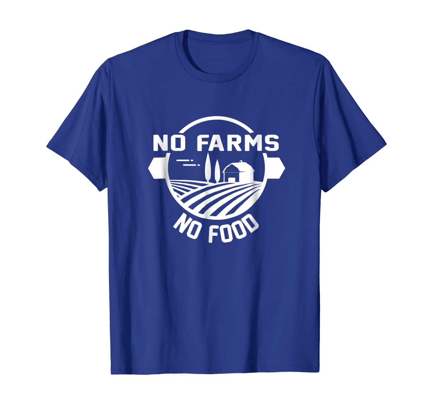 

No Farms No Food Dairy and Beef Farmer T-shirt, White;black