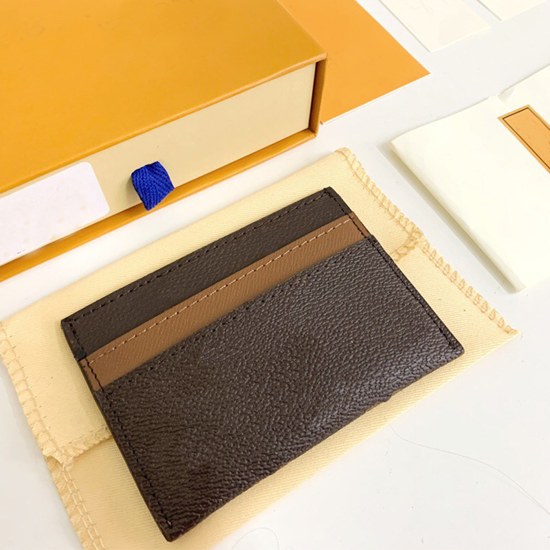 

Men's Women's Leather Credit Card Holder Wallet Classic Brand Designer Thin Bank Coin Purse M62170, Lavender