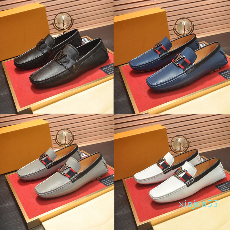 

High quality Formal Dress Shoes For Gentle Luxury Men Genuine Pointed Toe Mens designer Business Oxfords Casual shoess Size 45, White