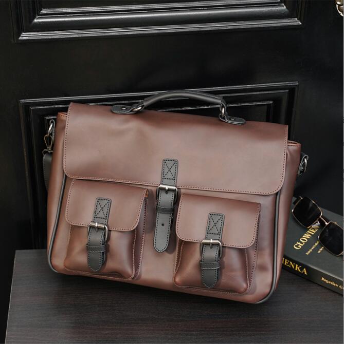 

factory sales brand men bags retro crazy horse leather high-capacity portable mens business package leisure leather backpack, Coffee