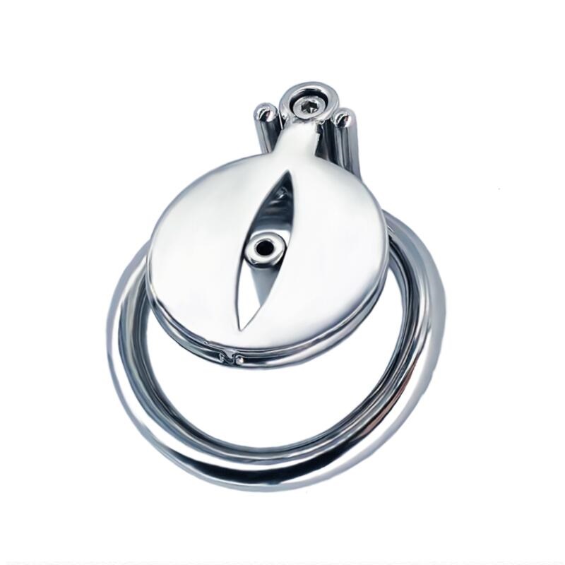 

Latest Super Small Stainless Steel Male Cock Cage With Allen Key Curve Penis Ring Urethral Catheter Trumpet Chastity Device Adult BDSM Bondage Sex Toy A72