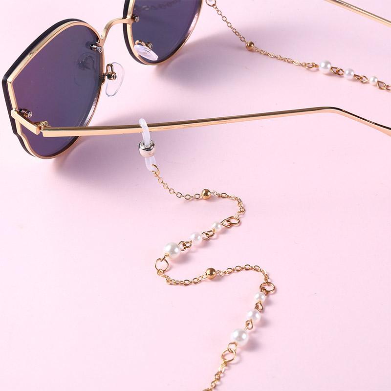 

Sunglasses Frames Women Eyeglass Chains Imitation Pearls Glasses Chain Eyewears Cord Holder Neck Rope EA