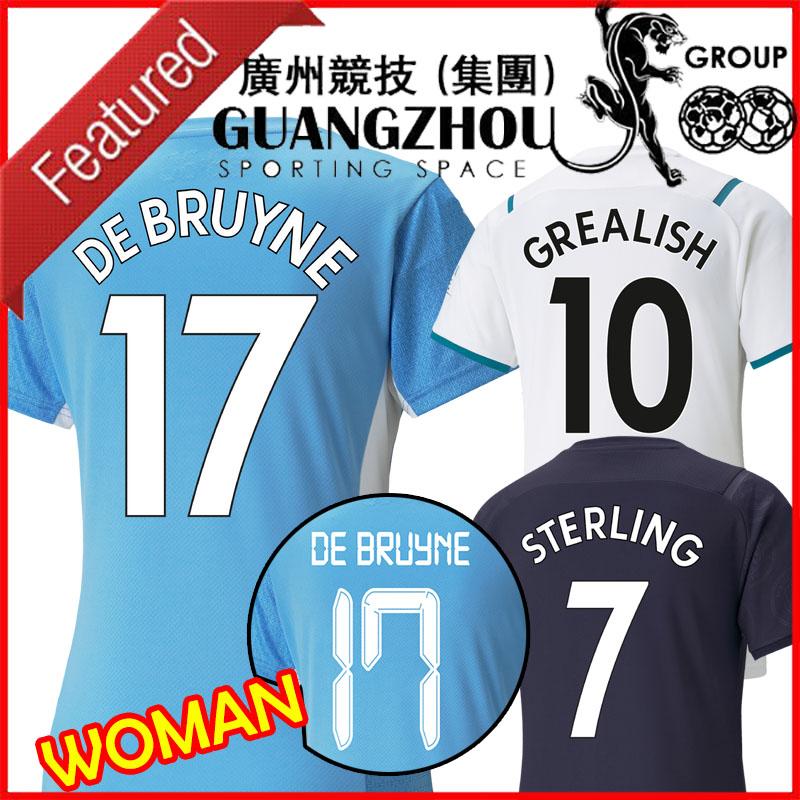 

21/22 KEVIN DE BRUYNE Women Soccer Jersey City 2021 2022 MaNcHeStEr GREALISH FODEN STERLING MAN JESUS MAHREZ Football League Shirt RODRI BER, 3rd league patch