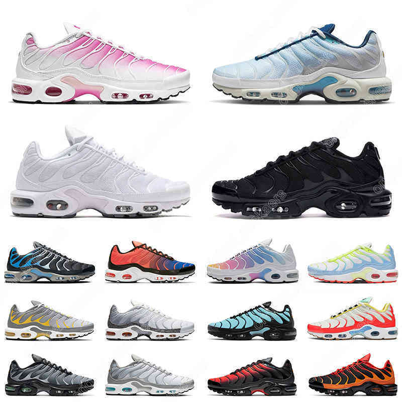 

36-45 tn plus White Pink men women Running Shoes trainers Hyper Blue Rainbow Crater Triple Voltage Purple mens outdoor sneakers, # 18