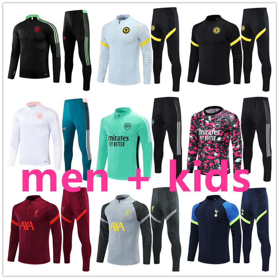 

2122 Arsenal; Manchester United Tottenham; Chelsea; Men soccer tracksuit tracksuits football training suits kit chandal futbol designers tuta set sets 66, 17